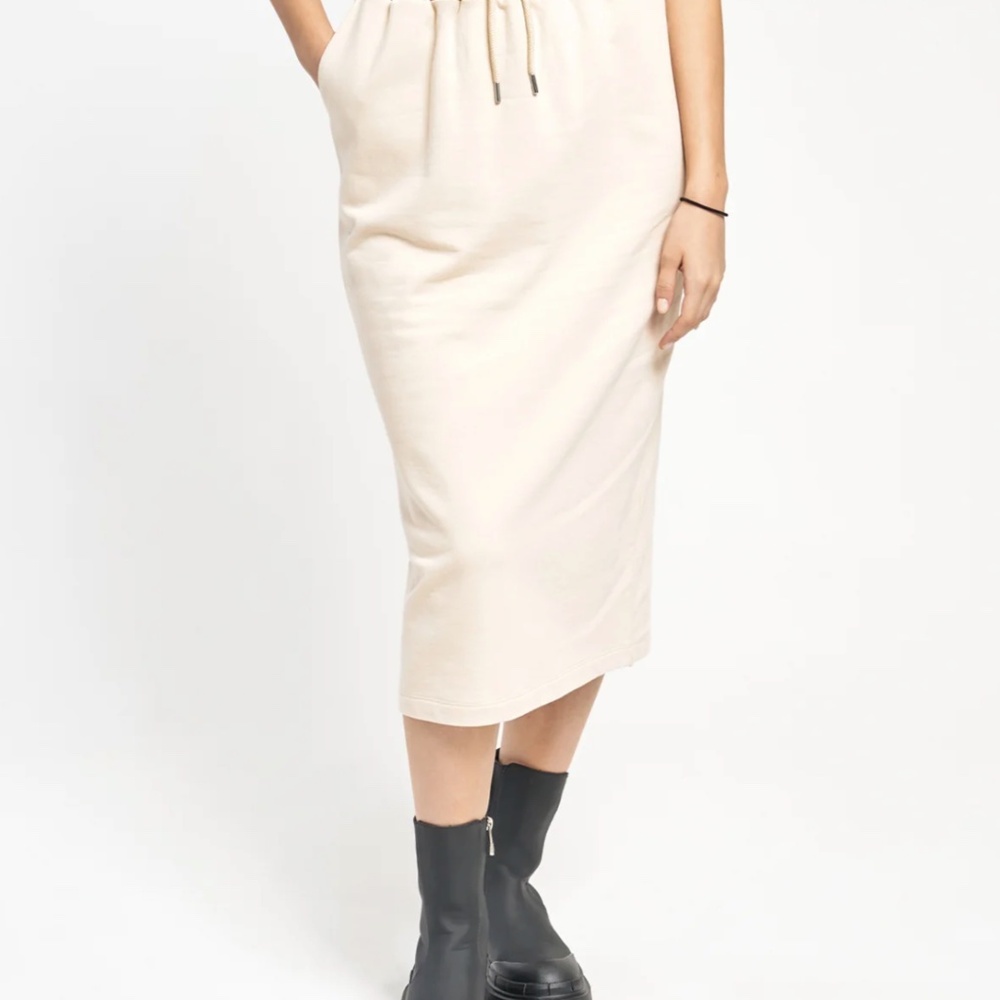 Grana Supima Tapioca Cotton Terry Maxi Skirt Size Medium